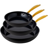 hensslers Pfannen-Set »HSN«, Aluminium, (Set, 3-tlg schwarz