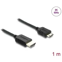 DeLock HDMI Kabel 8K 60 Hz 1 m Schwarz