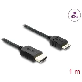 DeLock HDMI Kabel 8K 60 Hz 1 m Schwarz