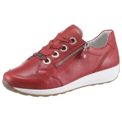 Sneaker ARA "OSAKA", Damen, Gr. 6,5, rot, Leder, sportlich, Schuhe Sneaker, Freizeitschuh, Halbschuh, Schnürschuh in bequemer Schuhweite G