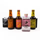 Geschenkset East Indies Pomelo Pink Gin (1 x 0,2l) & Aqua Monaco Mixgetränken (3 x 0,23l) – Exotischer Genuss für kreative Cocktails