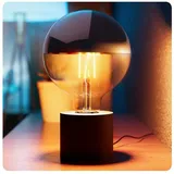 SSC-LUXon NAMBI Designer LED Tischleuchte mit Kabel & Schalter inkl. LED Glühbirne E27 Kopfspiegel warmweiß, Schreibtischlampe