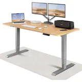 Desktronic HomePro Höhenverstellbarer Schreibtisch Grau - Eiche 180x80cm - Grau/Braun