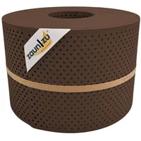 zaunzu® zaun|zu Rille Gelocht 15 Prozent PP Streifen Braun 50m