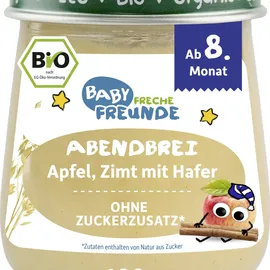 Erdbär Freche Freunde Freche Freunde Bio Baby Abendbrei Apfel, Zimt mit Hafer ab dem 8.Monat