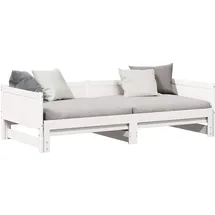 vidaXL Ausziehbares Tagesbett 90 x 200 cm Weiß