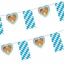 Papstar Flaggenkette, Papier 4 m `Gruß vom Oktoberfest`