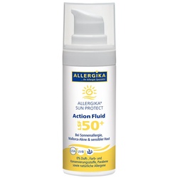 Allergika® SUN Protect Action Fluid SPF 50+ - Sonnenschutz mit sehr hohem Schutz zur Vorbeugung von Sonnenallergie, Mallorca-Akne