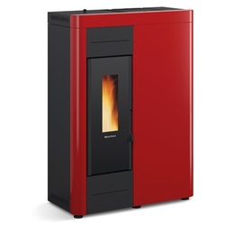 Extraflame wasserführender Pelletofen | Virna Idro rot | 14,5 kW