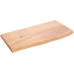 vidaXL Wandregal Hellbraun 60x30x2 cm Massivholz Eiche Behandelt