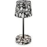 Briloner - LED Tischlampe kabellos IP44 mit Touch, dimmbar in Stufen, Spritzwasserschutz, Nachttischlampe, Leselampe, LED Lampe, Campinglampe, Tischleuchte, Outdoor Lampe, 26x10,5 cm, Skulls Motiv