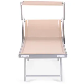 Rebecca Mobili Sonnenliege 186 x 61 x 38 cm Beige
