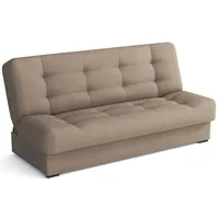 MEBLE-LUX Schlafsofa mit Bettkasten Livia, Schlafcouch 170cm Breit, Sofa mit Schlaffunktion, Federkern, Klappsofa mit Bettfunktion, Zusätzlicher Stauraum, Praktisch und Funktionell, Sofa Beige