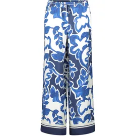 Betty & Co Schlupfhose mit Print Blau/Weiß 34
