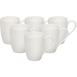 Villeroy & Boch vivo by Villeroy & Boch Basic White Kaffeebecher, Becher, Heißgetränkebecher, Teetassen, Tassen Kaffee, Tasse, Premium Porzellan