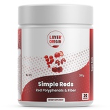 Simple Reds - Red Polyphenols Fruit Powder | Five Real Red Whole Fruits | 30 Servings