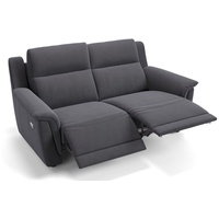 Sofanella 2-Sitzer Stoff Malito, Relaxsofa, Designsofa, Designer Couch, Italienisches Sofa, 2er Sofa grau