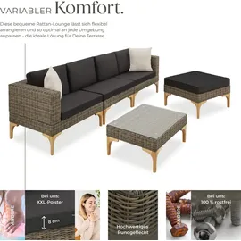 Tectake Konstanza Loungeset beige/grau