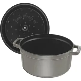 Staub Cocotte 22 cm rund graphitgrau