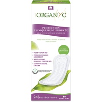 Organyc - Slipeinlagen für Inkontinenz (leichte Harninkontinenz) aus zertifizierter Baumwolle, enthält keine Duftstoffe, Plastik oder chemische Materialien - 1 Packung mit 24 ultradünnen Handtüchern