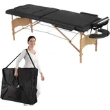 Mucola - 3 zonen mobile massageliege kosmetikliege massage - schwarz - inkl. tasche