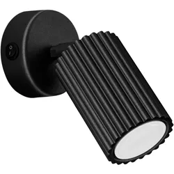 Wandstrahler Karbon schwarz mit Schalter GU10