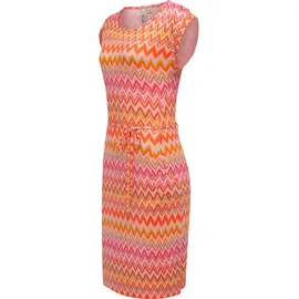 Ragwear Sommerkleid Midikleid Gemustert Orange 36
