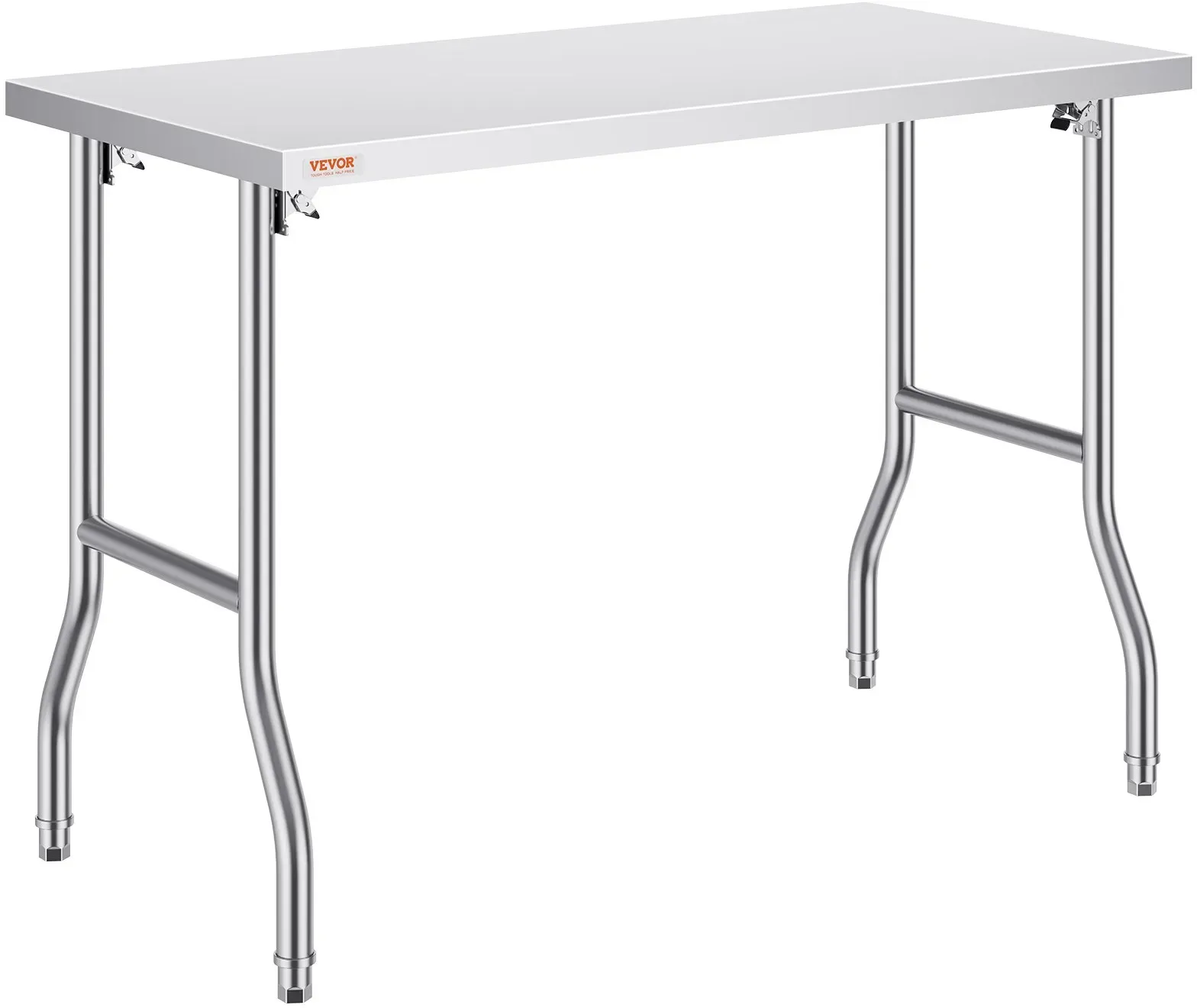 VEVOR Arbeitstisch Küche, 1220 x 610 x 850 mm Arbeitstisch Gastro Edelstahl Zubereitungstisch Gewerbe Küchentisch, Küchen-Esstisch Küchenarbeitsbank Zubereitungstisch Gastrotisch Metzgertisch Küche