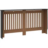 vidaXL Heizkörperverkleidung Schwarz 152x19x81,5 cm MDF