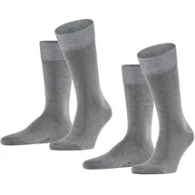 Falke Herren Socken im 2er-Pack, Mittelgrau Melange 43-46