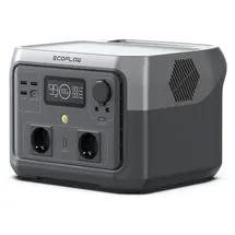 EcoFlow Tragbares Kraftwerk RIVER 2 MAX, 512Wh LiFeP04, Akku/ 1 Stunde bis zu 1000W Leistung,