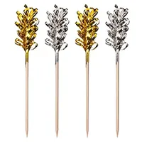 Papstar Deko-Picker 10,5 cm 30 St. Gold/Silber