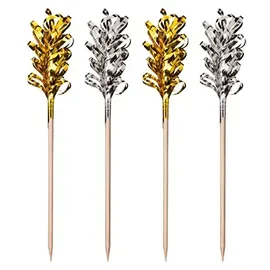 Papstar Deko-Picker 10,5 cm 30 St. Gold/Silber