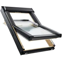 Roto Schwingfenster Konfigurator RotoQ Q4 H200 Holz Aluminium Dachfenster, Anti-Tau-Beschichtung, 3-fach Verglasung,66x118 cm (6/11),besser (Uw 0,9),Elektro