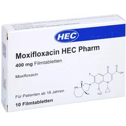 MOXIFLOXACIN HEC Pharm 400 mg Filmtabletten 10 St