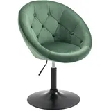 Svita Havanna Sessel Lounge Clubsessel Barhocker Drehsessel Retro Samt Dunkelgrün