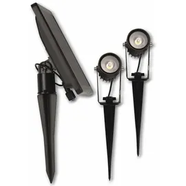 ChiliTec Led Solarstrahler 2er Set, Warmweiß, IP65