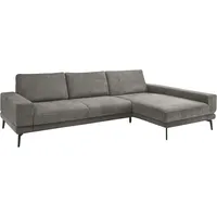 Set One by Musterring Ecksofa "SO 3600 optimaler Sitzkomfort in Federkern o. Kaltschaum, 2 Sitzhöhen", grau (kama anthrazit), B:293cm H:87cm T:180cm, 100% Polyester, SET ONE BY MUSTERRING, Sofas, Ecksofa, Sitzhöhe 42 cm, Federkern, B 293 x T 180 cm, Kama anthrazit