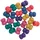 Rico Design Makramee Perlen Holz Regenbogenfarben 17x22mm 24 Stk.