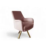 Fun Möbel Drehsessel Valerie Stoff Elisa Velvet 70 x 80 x 70 cm Rosa