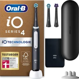Oral-B iO Series 4 Matt Black + Reiseetui + Aufsteckbürsten 3 St.