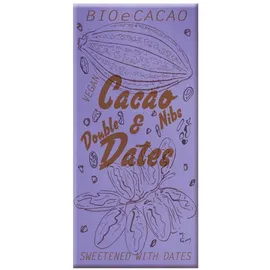 bioecacao Cacao & Double Dates - 51% Schokolade mit Kakaonibs 90g