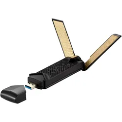 ASUS Netzwerk-Adapter "USB-AX56 Dual Band AX1800", gold (schwarz, gold), B:3cm H:11,5cm T:1,75cm, Adapter, USB-WLAN-Adapter ohne Ständer
