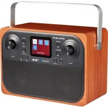 NEW MAJESTIC RT-197 DAB Radio Digitaluhr braun