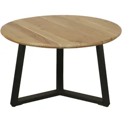 Couchtisch BYLIVING "Cross", beige (natur, schwarz, natur), H:46cm, Tische
