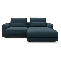 tenksom Ecksofa TENKSOM "Polsterecke, L-Form, Eckcouch, mit Federkern, inkl. Kissen", blau (dunkelblau), B:225cm H:68cm T:171cm, Sofas, Ecksofa, legerer Sitzkomfort zum Entspannen und Verweilen