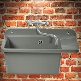 GOSPO Ausgussbecken 50,5 x 34 x 26,5 cm Grau