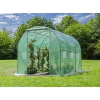 POWERTEC Garden Foliengewächshaus Alu Grün 300x200x200 cm
