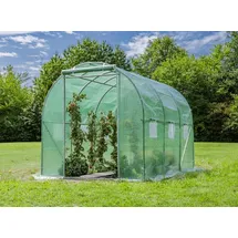 POWERTEC Garden Foliengewächshaus Alu Grün 300x200x200 cm