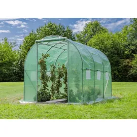 POWERTEC Garden Foliengewächshaus Alu Grün 300x200x200 cm